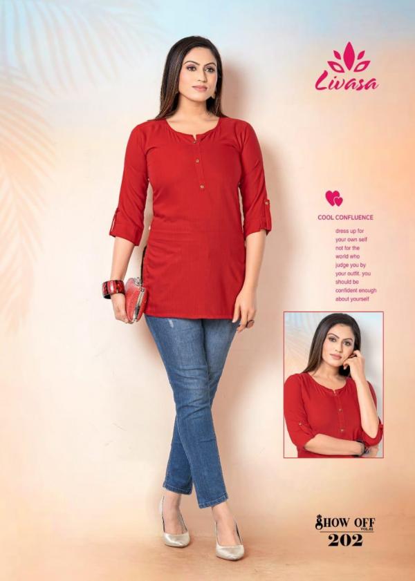 Livasa Show Off Vol 2 Rayon Exclusive Designer Kurti Collection